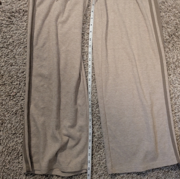 Halara Wide Leg Track Lounge Pants – Size Medium – Taupe/Beige – Soft & Flowy - Picture 7 of 7